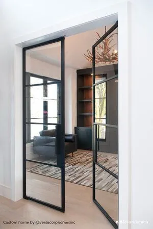 Steel French doors for a Maltese home
