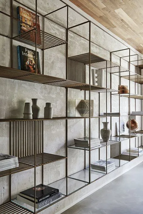 Custom metal shelving unit crafted in Malta
